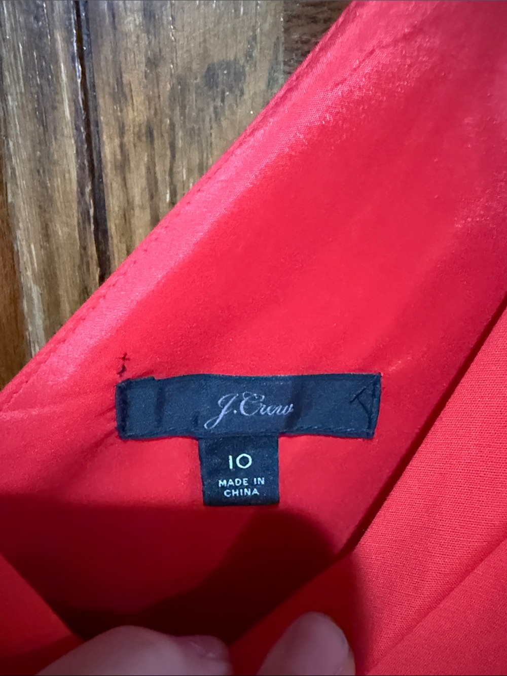 J. Crew Bright Red Sleeveless Jumpsuit with V-Neck - Picture 2 of 7